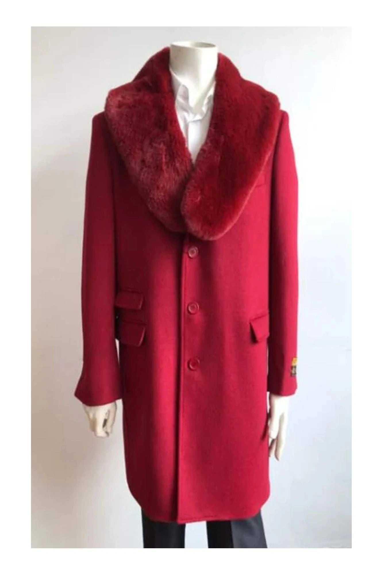 Crimson Wool Car Coat - Classic Style, Effortless Cool. Mid-Length, Timeless. Your Winter Staple.
